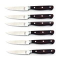 BergHOFF Pakka Wood 6pc Stainless Steel Steak Knife Set 4.75"