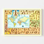 World Map of Races And Where They Live, 1944
