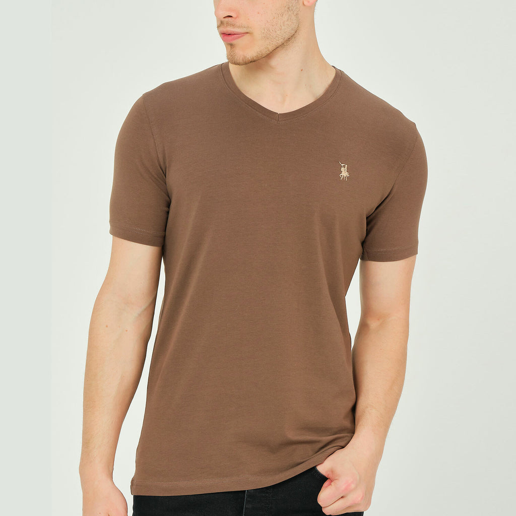 Alex V-Neck Shirt // Brown