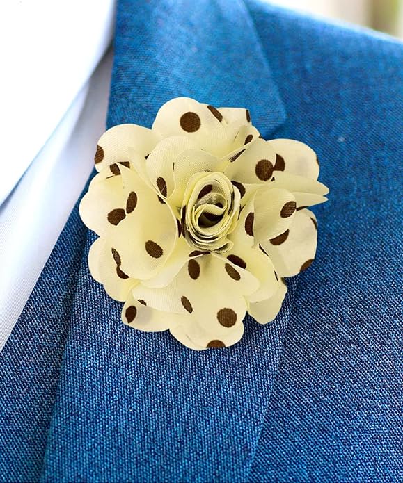 Polka Dot Flower Lapel Pin