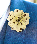 Polka Dot Flower Lapel Pin