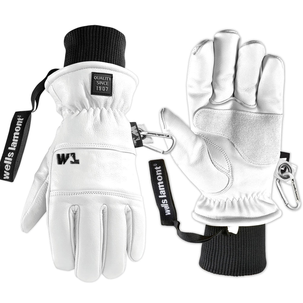 Wells Lamont HydraHyde Winter Gloves for Women & Men, Insulated for Cold Weather, Snow & Ski Gloves (White, Medium)