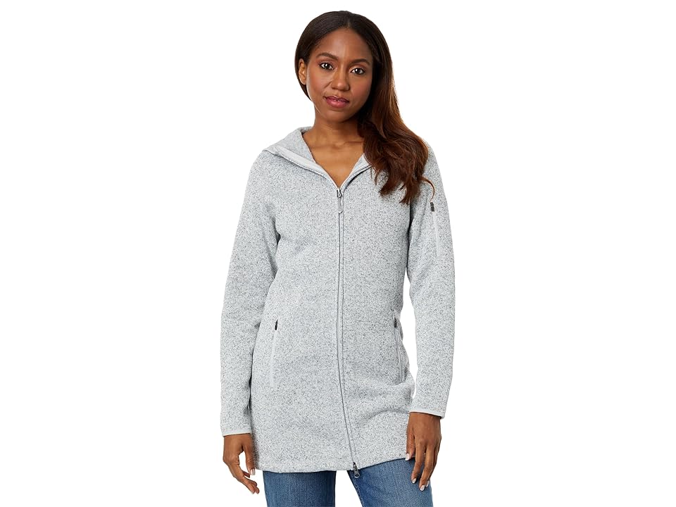 LLBean Women's Sweater Fleece Coat - Pewter