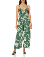 Angie Women's V Surplus Jumpsuit with Slit Leg