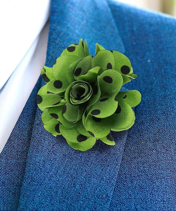 Polka Dot Flower Lapel Pin