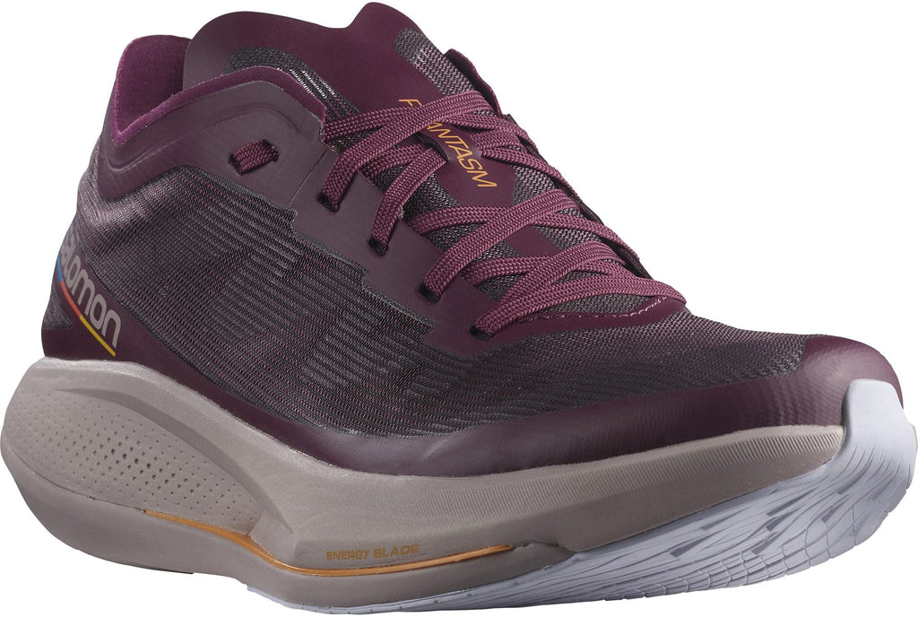 Salomon Phantasm Trail Running Shoes Womens Sz 9 Grape Wine/Quail/Purple Heather