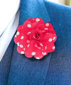 Polka Dot Flower Lapel Pin