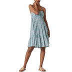 Lucky Brand Women's Tiered Floral Mini Dress, Blue Multi, X-Small