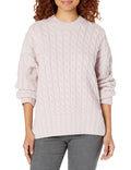 Theory Womens Karenia Cable-Knit Sweater, Dried Petal, Small US