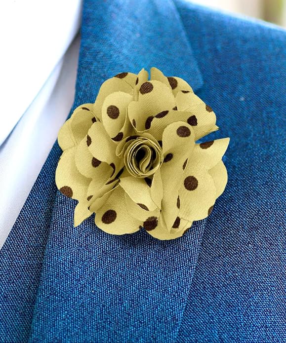 Polka Dot Flower Lapel Pin