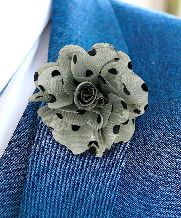 Polka Dot Flower Lapel Pin