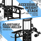 Selectorized Leg Extension & Prone Leg Curl Combo w/250lb weight stack (New)