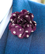 Polka Dot Flower Lapel Pin