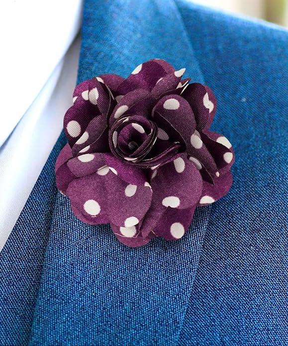 Polka Dot Flower Lapel Pin