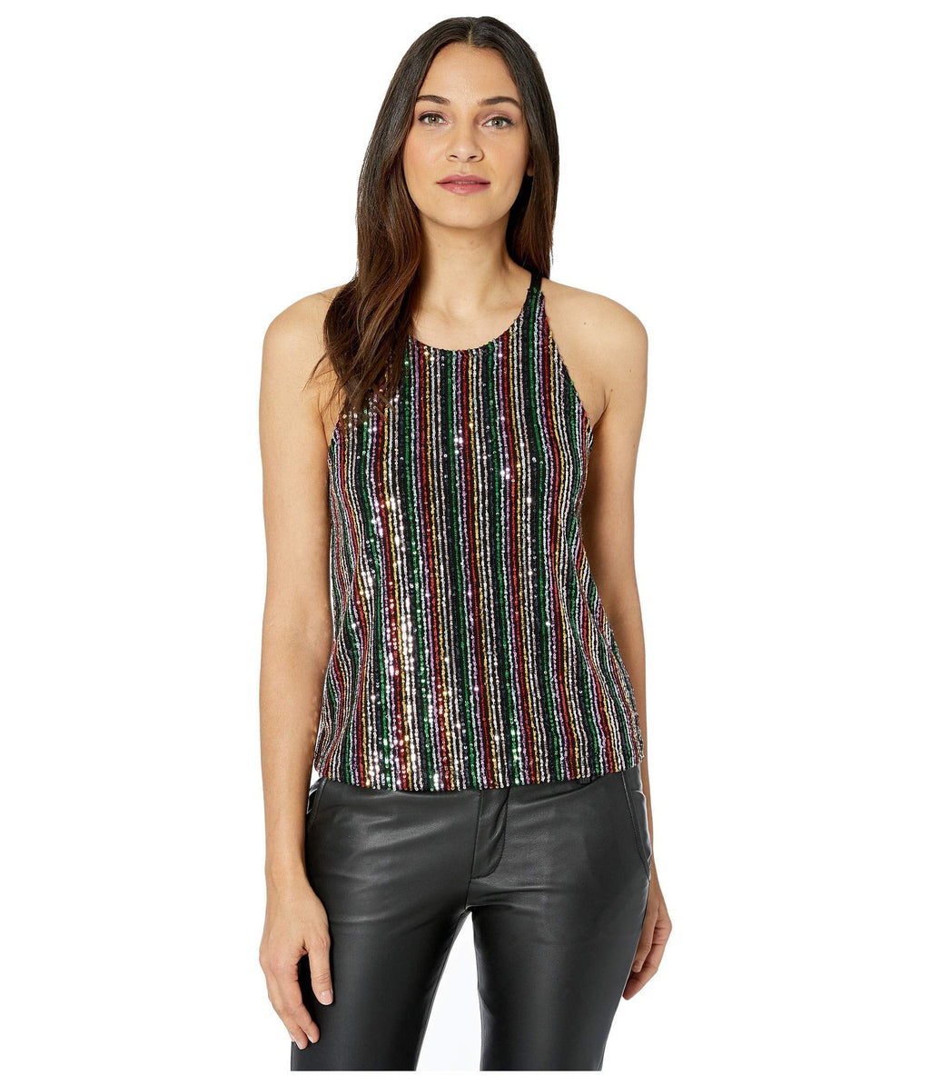Sanctuary Clothing Womens Cyber Sequin Tank Top, Multicoloured, Small