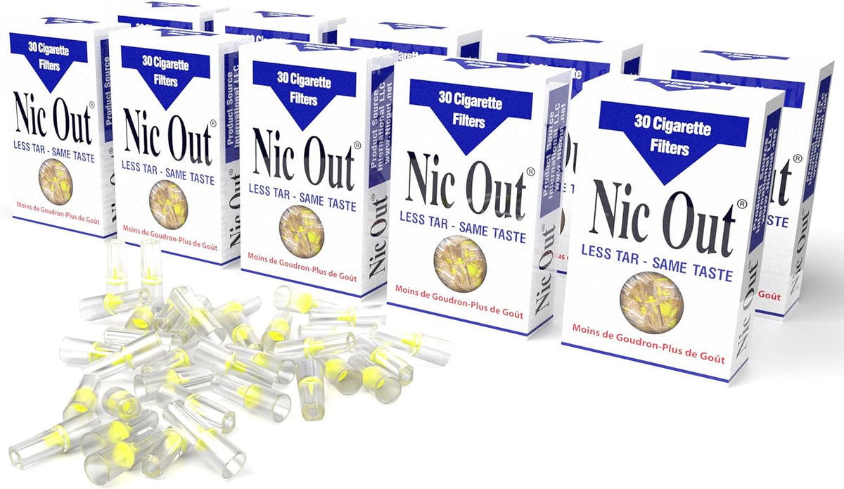 🚭 Nic-Out Cigarette Filters – Wholesale Lot of 100 Packs (30 Filters per Pack)