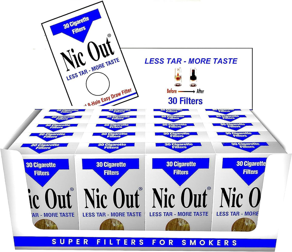 Nic-Out Cigarette Filters – 40 Packs (1,200 Total Filters) – Authentic Smoking Cessation Aid 🚭💨
