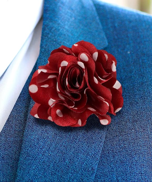 Polka Dot Flower Lapel Pin