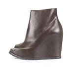 Women's Open Toe Booties Boots // Brown