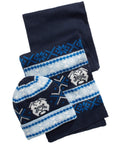 Club Room Mens Bulldog Hat  Scarf Set Blue Navy