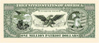 10 TOTAL - Patriot Million Dollar Money Bills Party Fake Novelty Casino Play