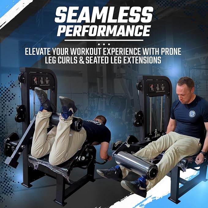 Selectorized Leg Extension & Prone Leg Curl Combo w/250lb weight stack (New)