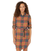 ToadCo Women's Re Form Flannel Shirtdress in Cedar Ombre