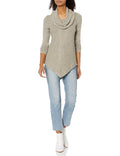 A. Byer Juniors Long Sleeve Cowl Neck Sweater, Sparkling, M