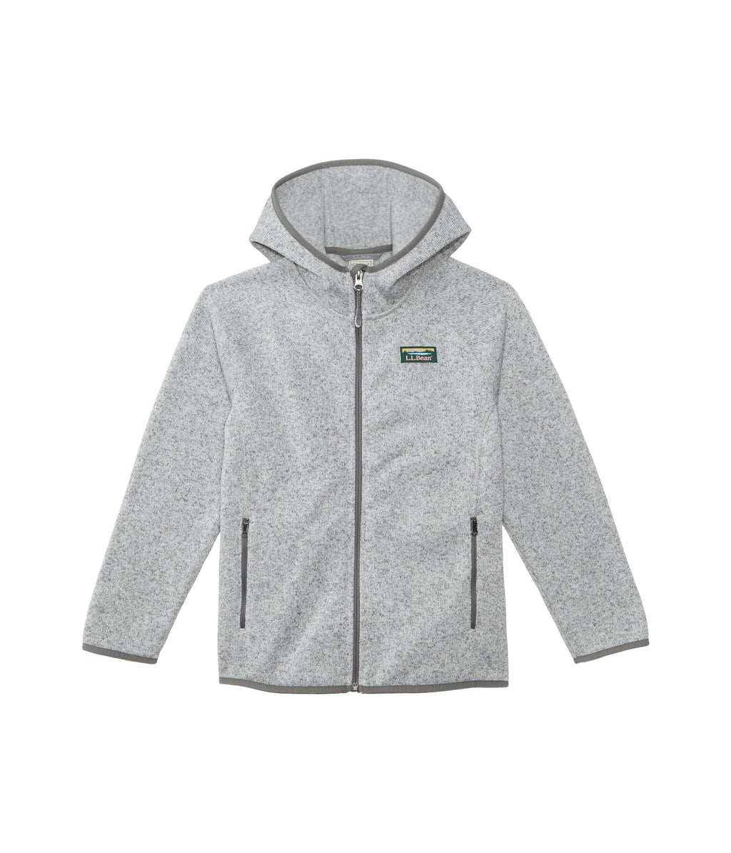 LLBean Kids Hooded Sweater Fleece Pewter