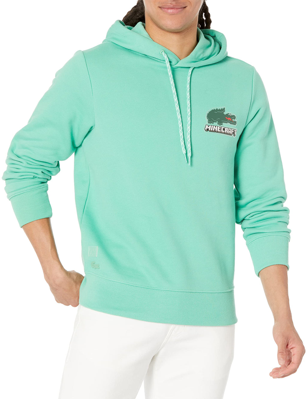 Lacoste X Minecraft Men's Classic-Fit Logo-Print Fleece Hoodie