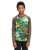 Boys Long Sleeve Sun Tee - Sulphur Spring Green Cloud Camo