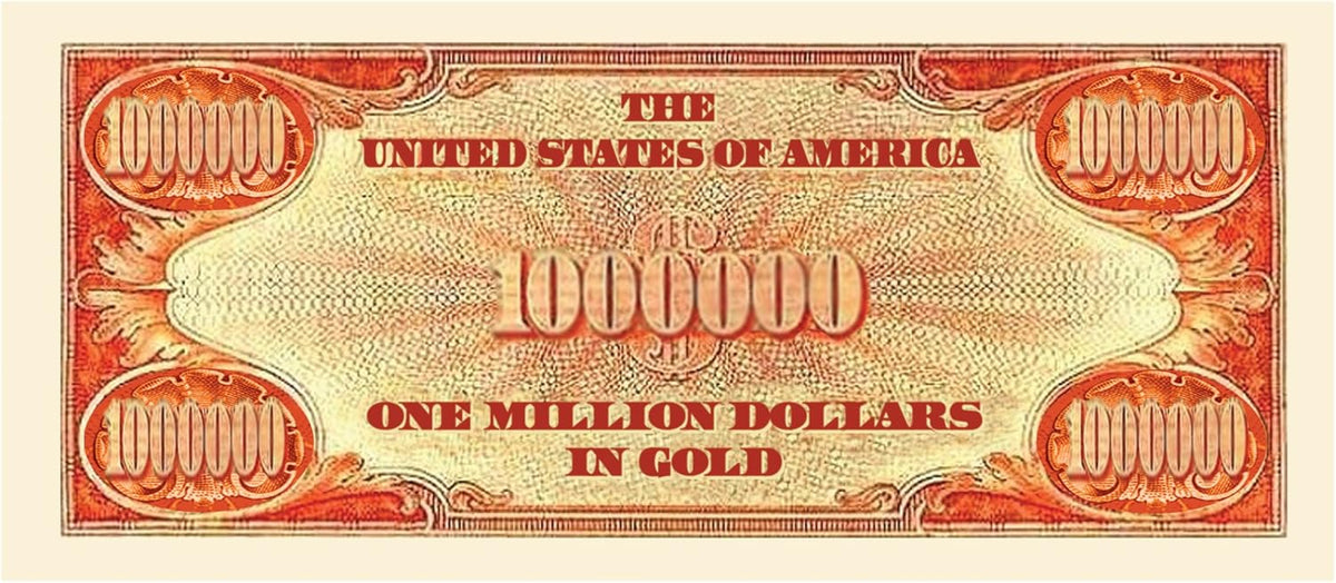 10  "Thanks A Million" Ronald Reagan Dollar Gold Certificate Banknote Bills