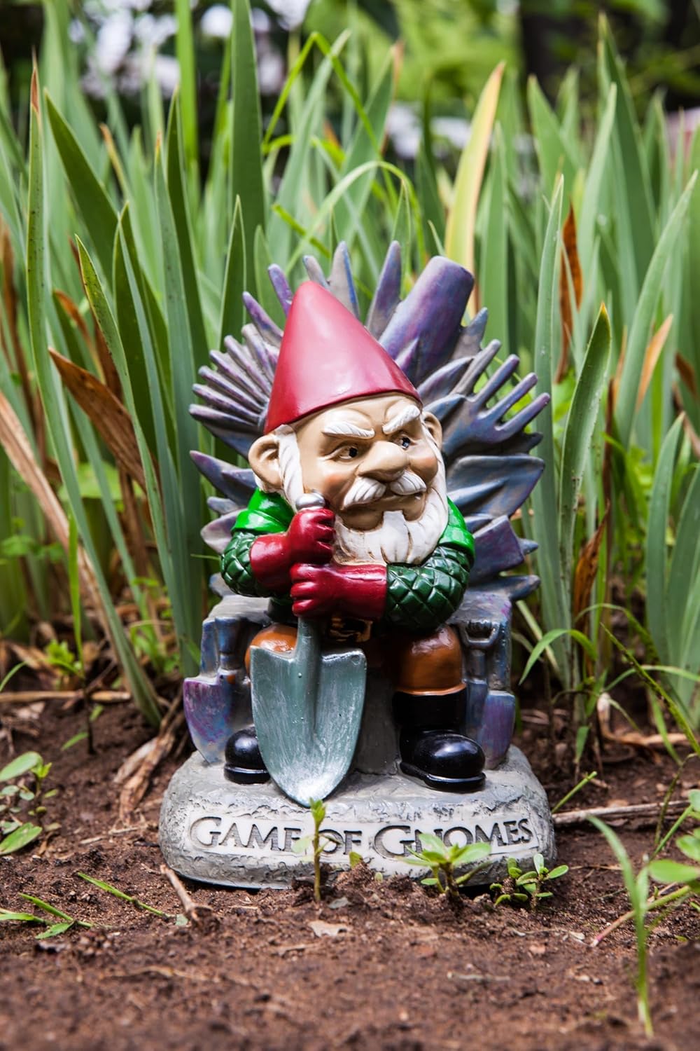 Game of Gnomes Garden Statue – Funny Outdoor Gnome, Yard Decor, Lawn Ornament