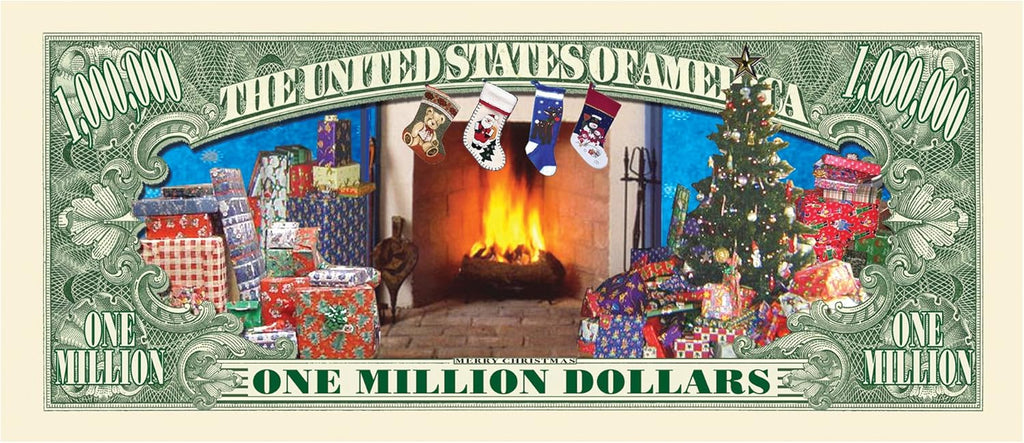 100 TOTAL - Million Dollar Santa Claus Dollar Merry Christmas Holiday Gift Bills