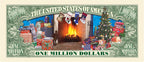 10 TOTAL - Million Dollar Santa Claus Dollar Merry Christmas Holiday Gift Bills