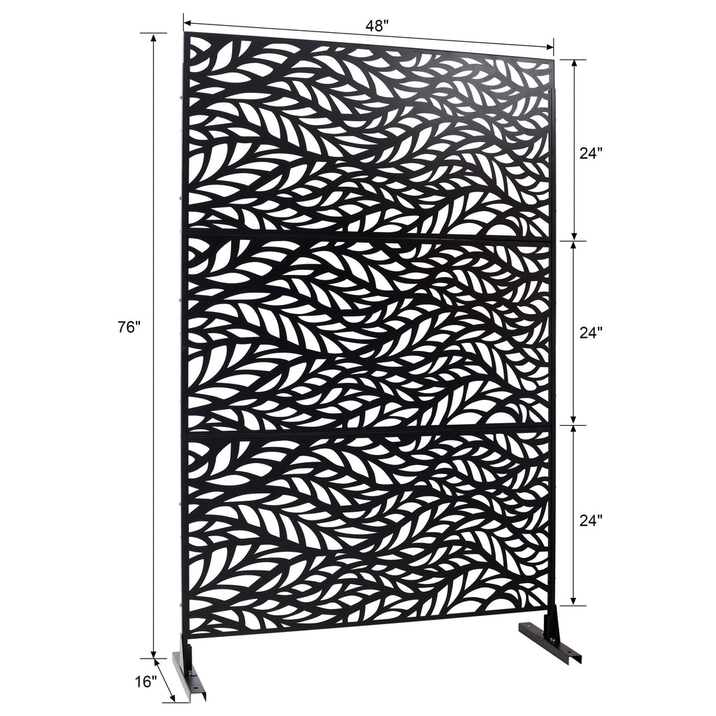 Outdoor & Indoor Privacy Screen - Black