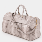 The Velar Nutural  Hand-Painted Python Leather Weekender Bag