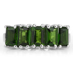 3.25 Carat Genuine Chrome Diopside .925 Sterling Silver Ring
