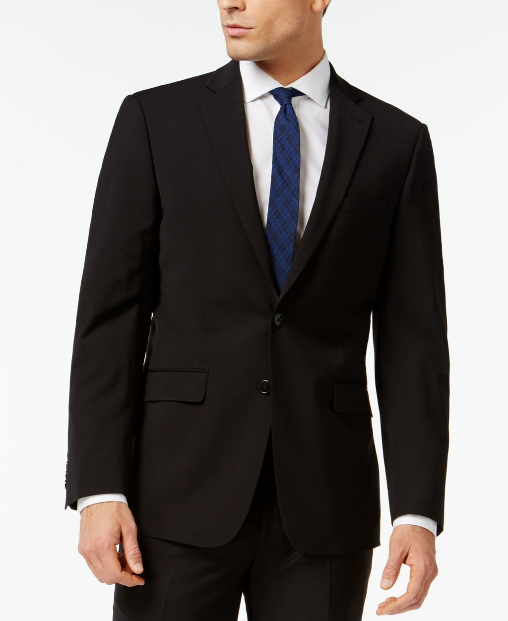 Calvin Klein Men's Infinite Stretch Solid Slim Fit Suit Jacket Black Size 44