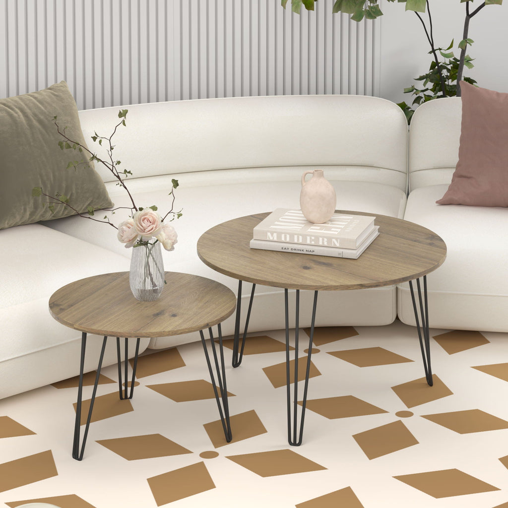 Round Nesting Coffee Table (Set of 2)