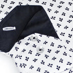 Contrast Collar & Cuff Button Up // Black Leaf + Solid Black Trim