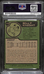 Billy Knight Signed 1977 Topps Card #110 Indiana Pacers PSA/DNA 185704