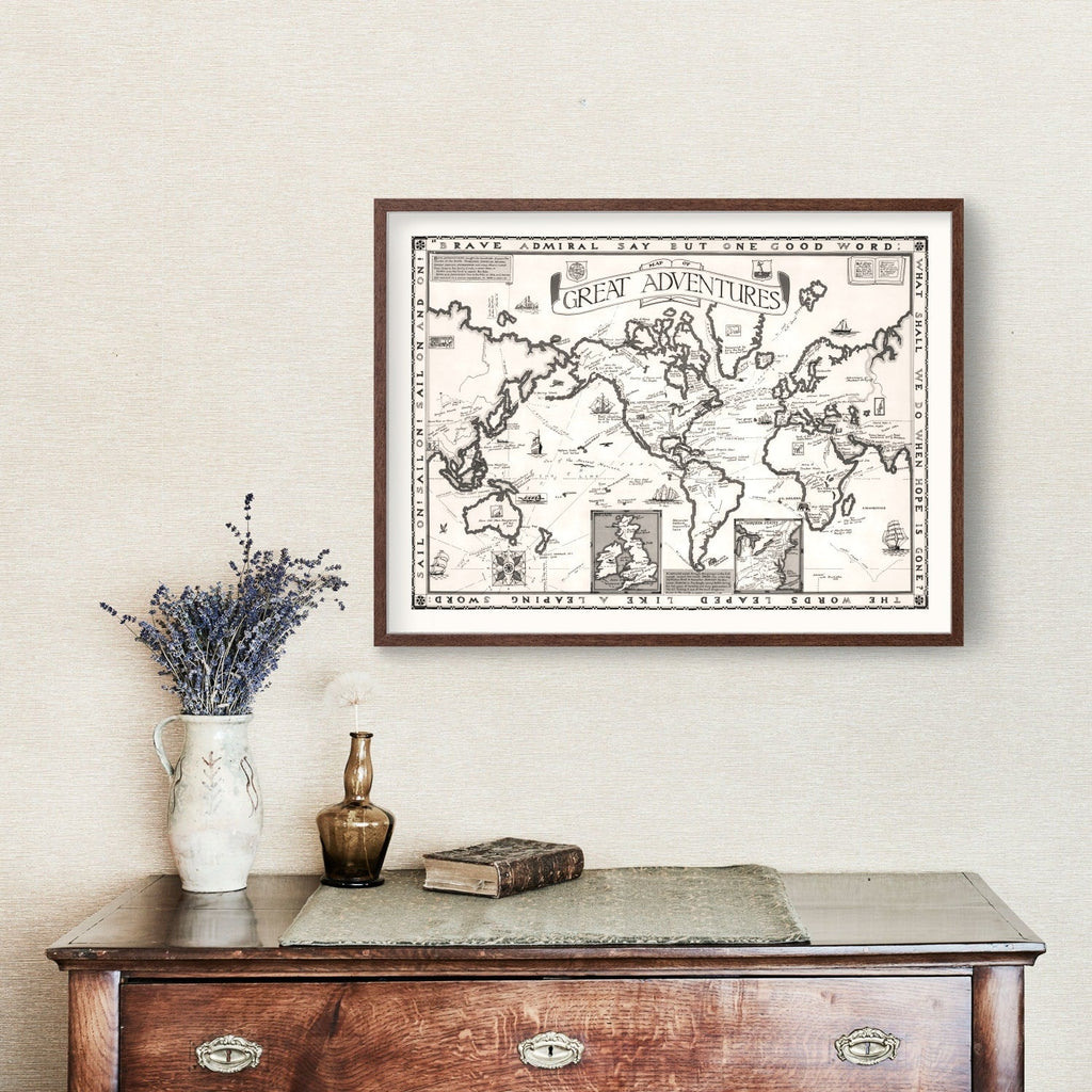 World Map of Great Adventures, 1928