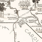 Vintage Map of North Carolina 1937