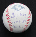 Gary Ward Signed/Auto Yankees 100th OML Baseball JSA Inscr 186873