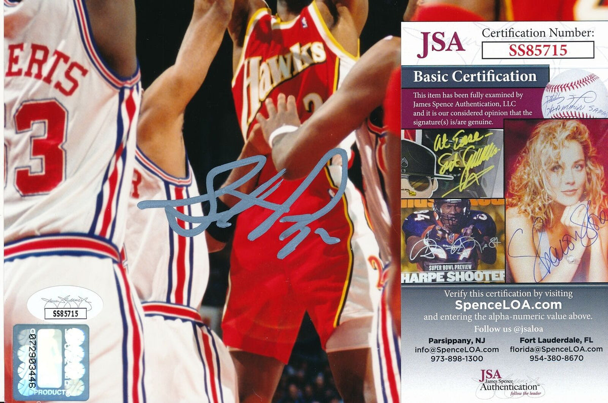 Stacey Augmon Atlanta Hawks Signed/Autographed 8x10 Photo JSA 165452