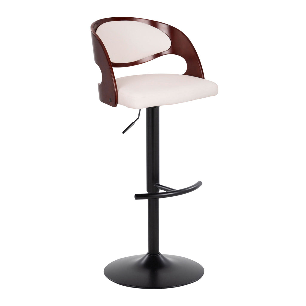 Pino - Mid Century Modern Adjustable Barstool With Swivel (Set of 2)