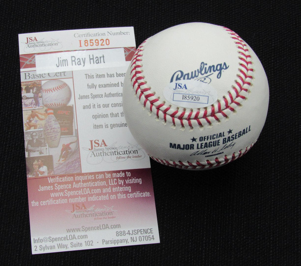 Jim Ray  Hart Signed/Auto Yankees 100th OML Baseball JAS 186613