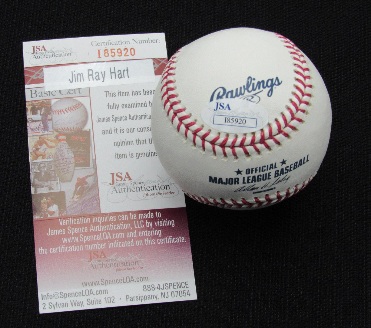 Jim Ray  Hart Signed/Auto Yankees 100th OML Baseball JAS 186613