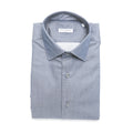 Hank Slim Medium Collar Shirt // Navy + White